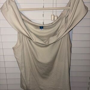 Old Navy Cream Off-Shoulder Blouse